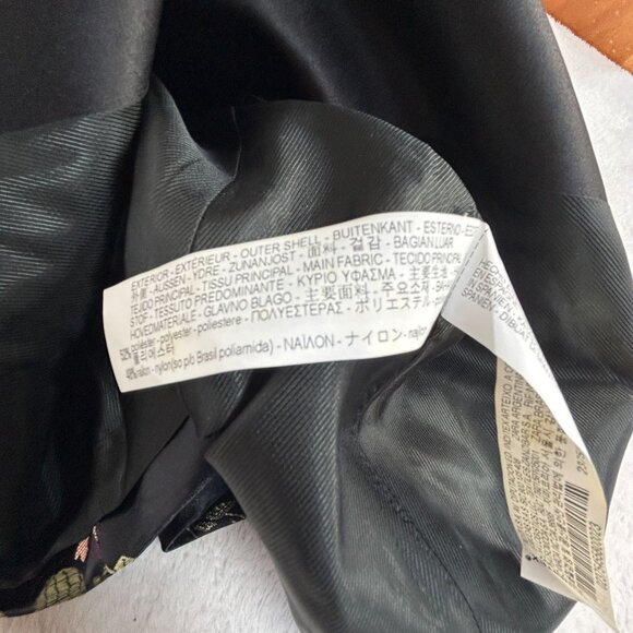 Zara Basic Womens Black Floral Shawl Collar Blazer Jacket Small Lined New $99 - Picture 4 of 9